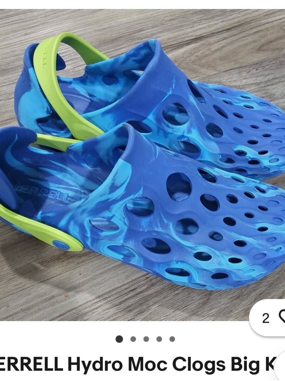 Merrell Kids' Hydro Moc Clogs in Blue/Green
